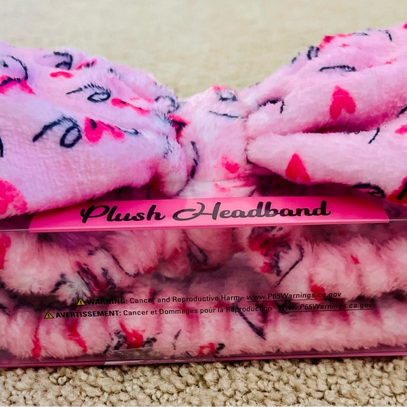 Pink Plush Headband for teens or adults - Picture 2 of 5